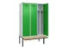 armoire vestiaire avec banc noir et blanc,HxlxP 2120x1200x815mm