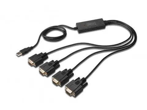 USB naar seriële adapter RS232 4x RS232 kabeltype chipset: FT4232H 1,