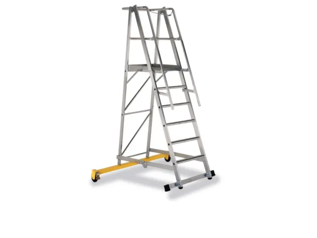 Platformladder Aluminium Bordes H X B X D 1600X 600X 630Mm 6Treden