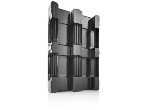 hygiënepallet,HxLxB 160x1200x800mm,geregenereerd kunststof,zwart