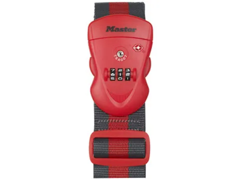Kofferriem MasterLock TSA rood/zwart