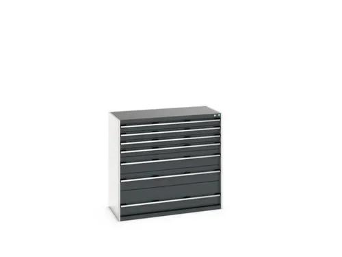 ladekast HxBxD 1200x1300x650mm 7laden romp RAL7035 front RAL7016