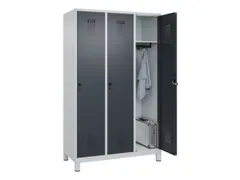 locker,HxBxD 1950x1200x500mm,3vak,vak B 400mm,draaigrendel,voeten