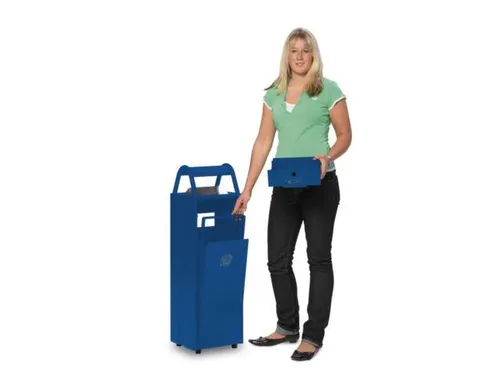 Combi-Asbak 5/35 liter 960x300x250 Blauw Overkapping Verzinkt