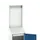 lessenaarkast met achterwand 2000x525x550mm 1 legbord RAL7035+RAL5010