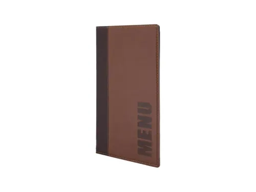 Menukaart Securit Trendy A5 2 tas bruin lederlook