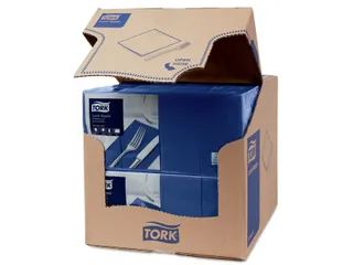 Lunchservet Tork Advanced 1/8 vouw 2-laags 328x325mm 200 vel donkerbla - 4