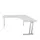 bureau in vrije vorm,HxBxD 740x1600x1400mm,vrije vorm,MP-lichtgrijs