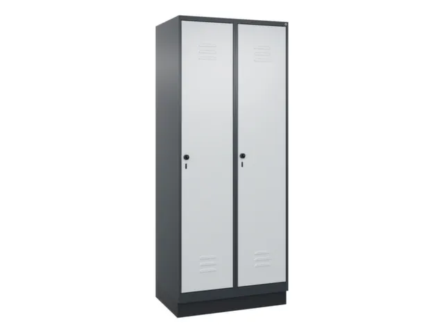 locker,HxBxD 1950x800x500mm,2vak,vak B 400mm,draaigrendel,sokkel