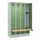 locker met bank,HxBxD 1950x1200x815mm,4vak,vak B 300mm,cilinderslot