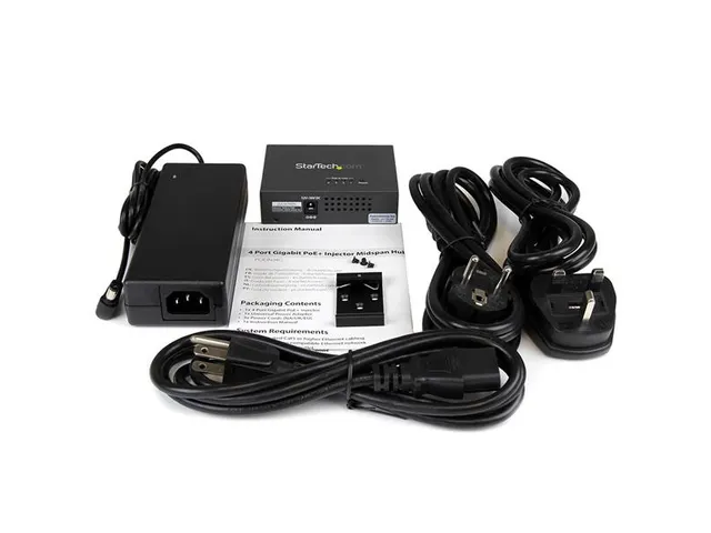 4-poorts Gigabit Midspan Poe+ Injector 802.3at/af