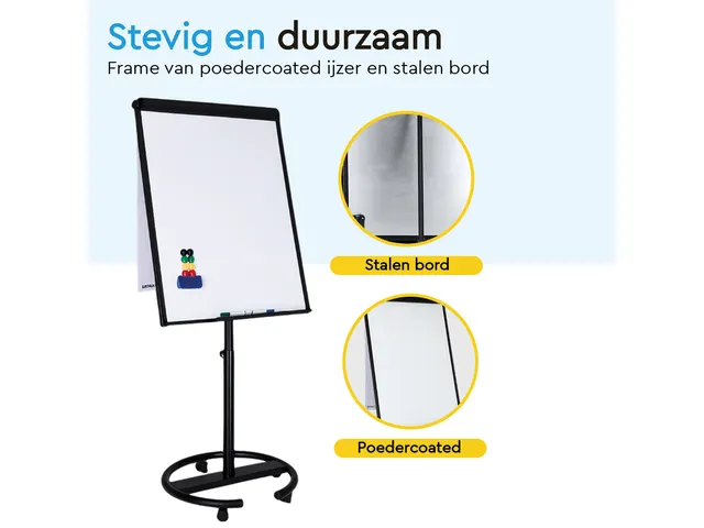 BRASQ Flipover Mobiel Deluxe 70x100cm Magnetisch Zwart met accessoires