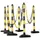 Kettingstaander-set 6 Kettingstaanders Driehoekige Voet 10 M Ketting