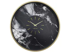 Horloge murale NeXtime Marble Duo Ø48cm métal doré