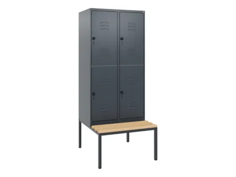 Dubbeldekse dekenkist,HxBxD 1950x800x815mm,2x2vak.,vak B 400mm