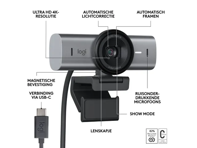 Webcam Logitech MX Brio 3840 x 2160 Pixels Graphite