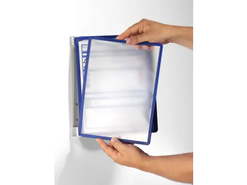 Durable 5551 Zichtpanelensysteem Wand VARIO WALL 5 tassen Blauw