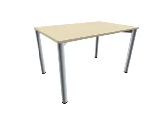 vergadertafel HxBxD 72x120x80cm rechthoekig Esdoorn 4voeten Alu - 1