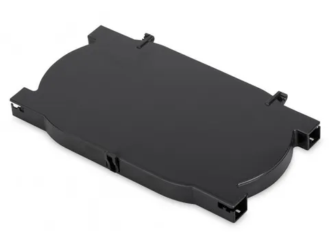 Splicecassette voor 24 lassen zwart met scharnierend deksel