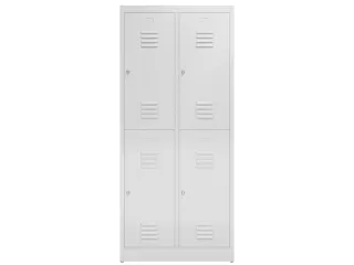 Dubbeldekse garderobekast 1800x800x500mm 2x2vak B 400mm RAL7035 - 2