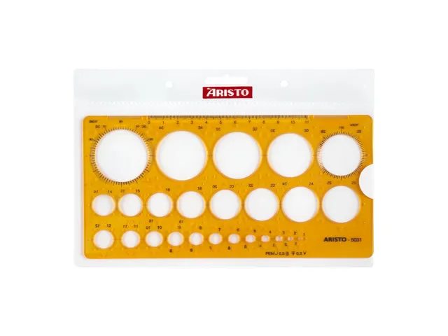 Gabarit de cercles 1-36 mm (25 cercles)