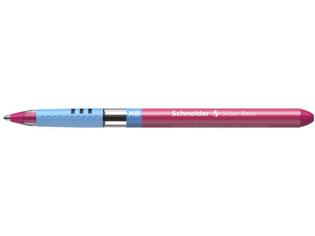balpen Schneider Slider Basic XB 1,4mm kogelbreedte roze | BalpennenShop.nl