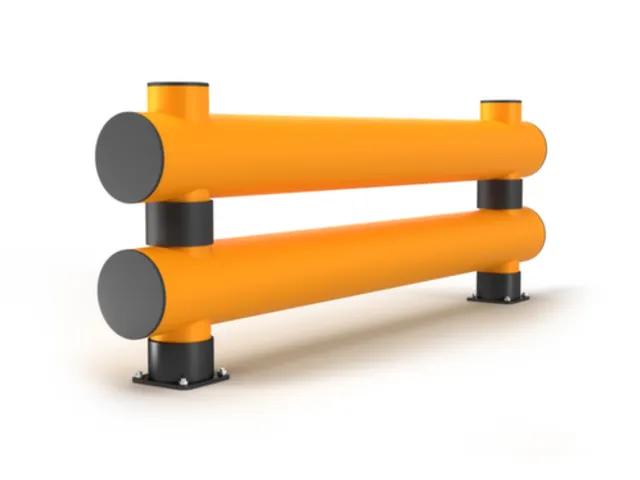 Aanrijdbeveiligingsbarrière Dubbele Plank V. Binnen/Buiten 690x4000mm