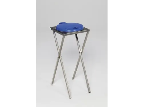 Rvs Afvalverzamelaar 120 Liter Zak 900x400x450mm Handbediening Blauw