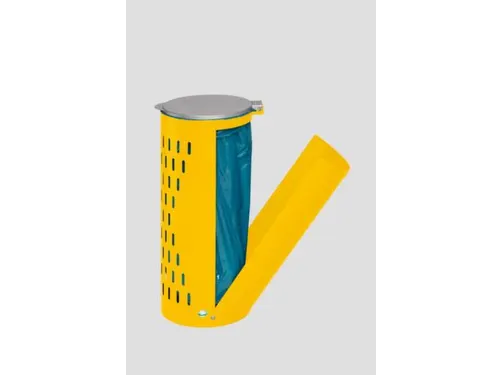 Afvalverzamelaar Geel 120 Liter 850x380x440mm Met Deur