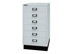 kantoor-ladekast HxBxD 670x349x432mm 6 laden romp lichtgrijs staal