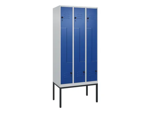 Z-garderobekast,HxBxD 2120x900x500mm,vak B 150/300mm,draaigrendel