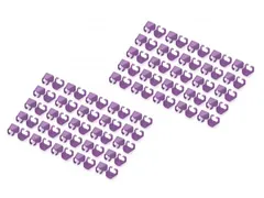 Clips couleur pour câbles de raccordement RJ45 Violet 100 pièces