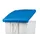 Contitop,mobiele afvalbak met pedaal 70L wit/blauw/VE:3