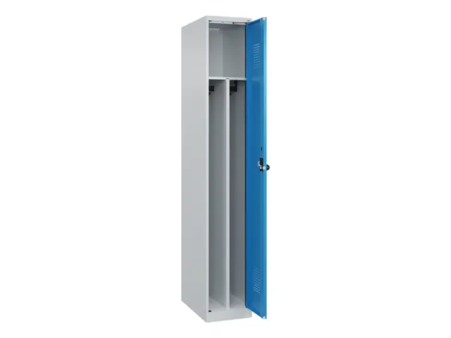 Armoire vestiaire 1850x300x500mm 1 compartiment RAL7035/RAL5012