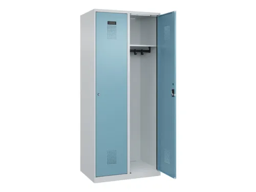 locker,HxBxD 1850x800x500mm,2vak,vak B 400mm,cil.-slot,staand op vloer