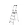 Huishoudtrap aluminium SL400 zilver 4 Treden
