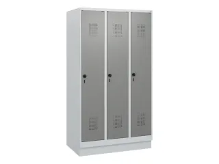 schoollocker,HxBxD 1630x900x500mm,3vak,vak B 300mm,draaigrendel,sokkel - 2