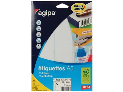 Witte Etiketten Print & Write 97x46mm