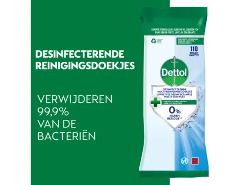 Dettol Reinigingsdoekjes Desinfecterend Cleanser 110 doekjes