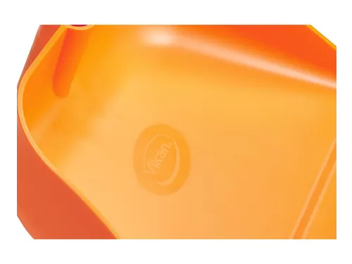 Vikan Hygiene stofblik met rechtopstaande aluminium steel 75cm Oranje