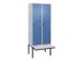 locker voor scheiding van kleding,HxBxD 2120x800x815mm,2vak