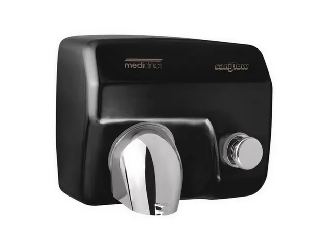 Handendroger Zwart Drukknop, E88b