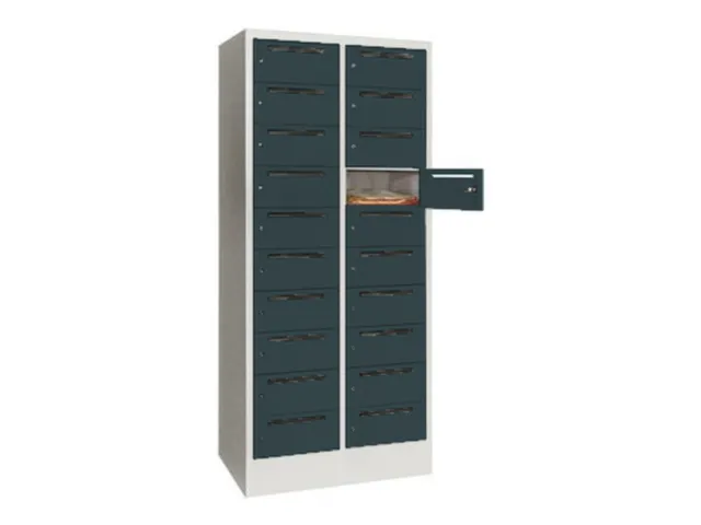 Postsorteerkast 1850x830x500mm 2x10 Vakken Ral7035 Front Ral7016