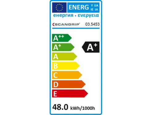 bouwlamp,behuizing kunststof,123 SMD-led,6000lumen,2stekkerdozen