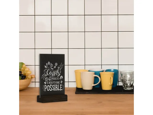 Krijtbord Europel tafelmodel A6 staand zwart