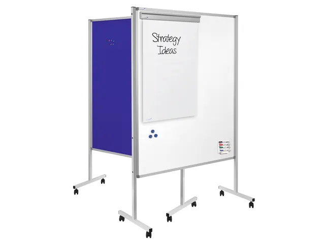 Multiboard mobile XL Met Blauw Prikbord 120x150cm