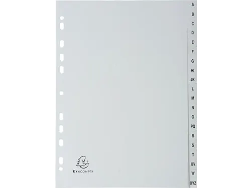 tabbladen voor ft A4 PP A-Z 20-delig grijs 11-gaats
