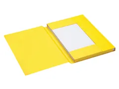 Dossiermap Secolor folio 3 kleppen 225gr geel