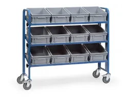 Bakkenwagen 2884 250kg 1240x415mm 3 Etages Hout Ral5007