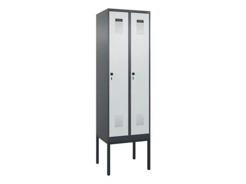 locker,HxBxD 2120x600x500mm,2vak,vak B 300mm,draaigrendel